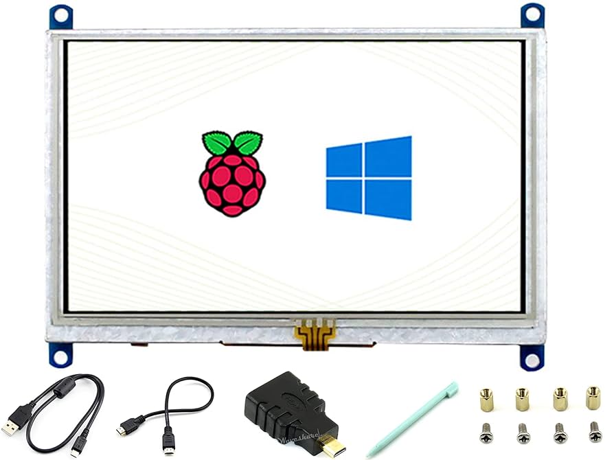 PC周辺機器 waveshare 5 Inch Resistive Touch Screen LCD(B) 800X480 High Resolution HDMI USB Interface for Raspberry Pi/BB Black/Banana Pi Mainboard Amazon.com: waveshare 5 Inch Resistive Touch Screen LCD(B